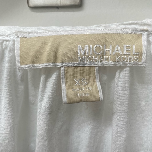 Michael Kors white top 100% cotton XS - Picture 4 of 6